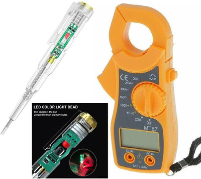 BALRAMA MT87 LCD Digital Clamp Meters Multimeter With Probes Digital Multimeter+3IN1 Analog Multimeter(Multicolor 2000 Counts) BALRAMA MT87 LCD Digital Clamp Meters Multimeter With Probes Digital Multimeter+3IN1 Analog Multimeter(Multicolor 2000 Counts)