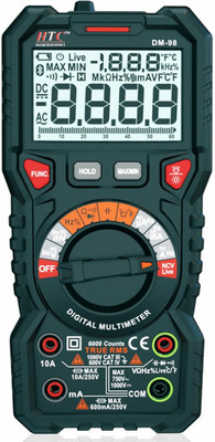 HTV HTC DM-98 with True RMS/Autorange/Dual Display,Double Colour Digital Multimeter(Black 6000 Counts)