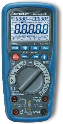 Metravi Metrasafe 19 Digital TRMS fully-protected Multimeter with wireless USB PC Digital Multimeter(Multicolor 2000 Counts)