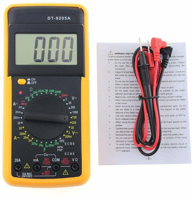 BALRAMA LCD DT-9205A Smart Professional Digital Multimeter (Black, Yellow 2000 Counts) D Digital Multimeter(2000 Counts)