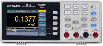 Metravi M-45 Bench-type Digital Multimeter, Ultra-light, High-Accuracy,Data Logging Digital Multimeter(White 6000 Counts)