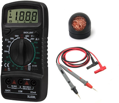 Sharum Crafts Multimeter 830, Soldering Iron Tip Cleaner & Wire Digital Multimeter(9999 Counts)