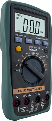 HTC Instrument DM-86 (AC Voltage Range 200mV to 750V) With(Digital Voltage Detector Free) Digital Multimeter(Grey 2000 Counts)