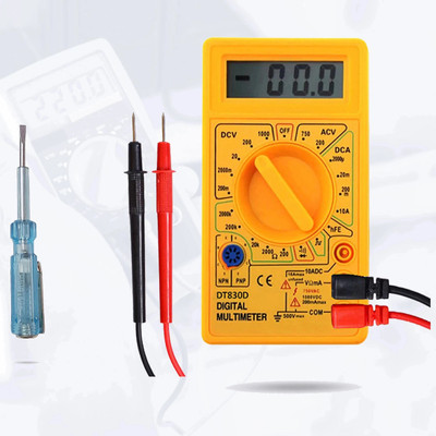 Hillgrove HGCM464M1 LCD AC DC Current Digital Mini Multimeter Tester with Line Tester Digital Multimeter(Multicolor 2000 Counts)