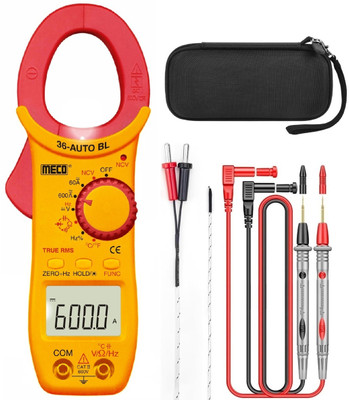 HTY Meco 36 Auto BL 3⅚ Digit / 600A DC/AC TRMS Autoranging Digital Clampmeter Digital Multimeter(Yellow 6000 Counts)