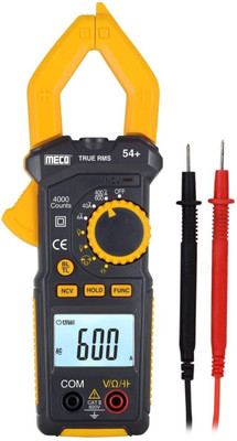 HTY Meco-54+ TRMS 3¾ Digits 600A AC Autoranging Digital Clampmeter Digital Multimeter(Black, Yellow 4000 Counts)