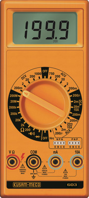 Kusam-meco 603 Digital Multimeter(Yellow 2000 Counts)