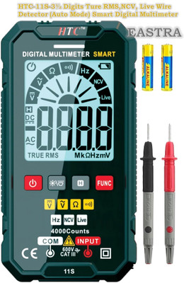 EASTRA HIGH QULITY HTC DM-11S 600 V DC Smart Digital Multimeter(Black 2000 Counts)
