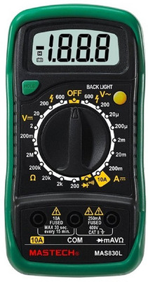 AMICIKART Mastech MAS830L Digital Pocket Multimeter Digital Multimeter(Green 2000 Counts)