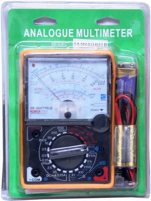 BALRAMA YX-3600 With Holster & Stand Large Size Analog Multimeter with Rubber Protector Analog Multimeter(2000 Counts)