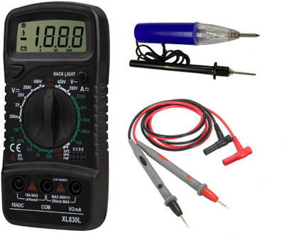 Sharum Crafts Multimeter 830, Continuty Tester & Wire Digital Multimeter(9999 Counts)