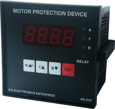 R K Electronics Enterprise Motor Protection Device Range (0.8 to 25Amp) (3hp To 15hp Only) Model:- AE-314 Multipurpose Controller