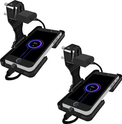 shockley Mobile Charging foldable Stand Holder Wall mount 3 Pin Universal Plug (2 Pc) Mobile Holder