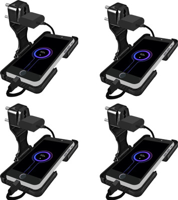 shockley Mobile Charging foldable Stand Holder Wall mount 3 Pin Universal Plug (4 Pc) Mobile Holder