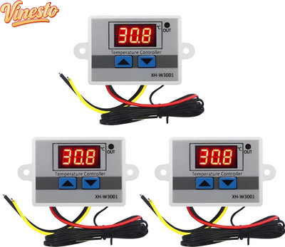 vinesto XH-W3001 Digital Temperature Controller Dual Mode LED Display Pack Of 3 Multipurpose Controller