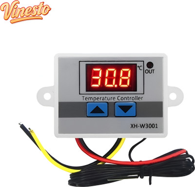vinesto XH-W3001 Digital Temperature Controller Dual Mode LED Display Waterproof Sensor Multipurpose Controller