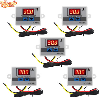 vinesto XH-W3001 Digital Temperature Controller Dual Mode LED Display Pack Of 5 Multipurpose Controller