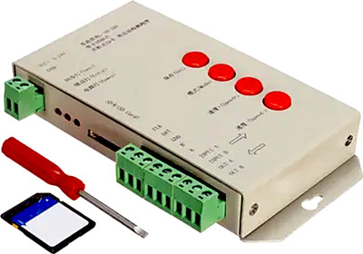 ImpactMedia T1000S LED RGB Pixel Controller with SD Card, DC 5-24V, WS2811/2801/LPD8806 Multipurpose Controller