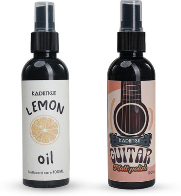 KADENCE 100ml Lemon Oil and 100ml Matte Guitar Polish for Guitar Fretboard Music Instrument Polish(100 ml Guitar)