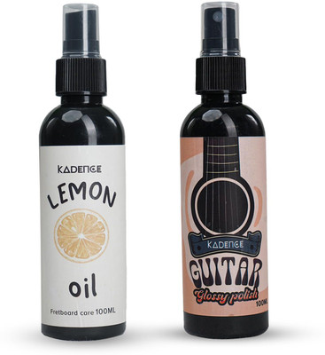 KADENCE 100ml Lemon Oil and 100ml Glossy Guitar Polish Music Instrument Polish(1 ml Guitar)
