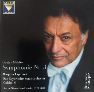 Gustav mahler symphonie nr 3 zubin mehta ( import) Audio CD Limited Edition(English - Zibin mehta marjana)
