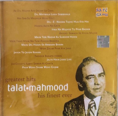 GREATEST HITS TALAT-MAHMAAD HIS FINEST EVER Audio CD Standard Edition(Hindi - TALAT-MAHMAAD)