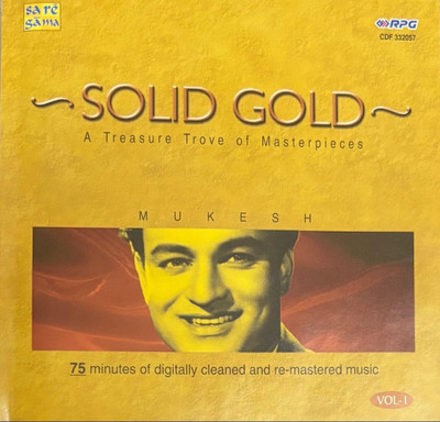 Solid gold - Mukesh VOL1 (music audio CD) Audio CD Limited Edition(Hindi - Mukesh)