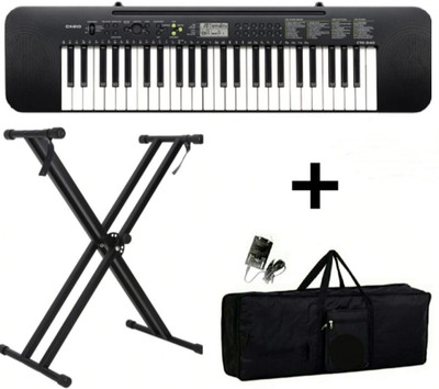 SKT CTK-240 CASIO + CARRY CASE + DOUBLE PIPE STAND CTK-240 SKT Digital Portable Keyboard(49 Keys)