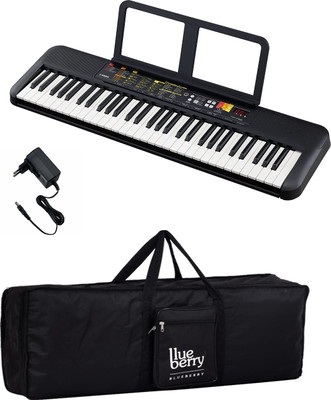YAMAHA PSR F52 With Blueberry KB-40 Bag, Digital Portable Keyboard(61 Keys)