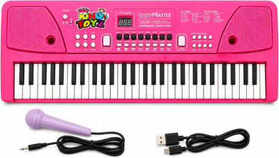KING TOYZ 61 Keys Piano Keyboard for Kids | Beginners with Mic & Recording Function Analog Digital Piano(61 Keys)