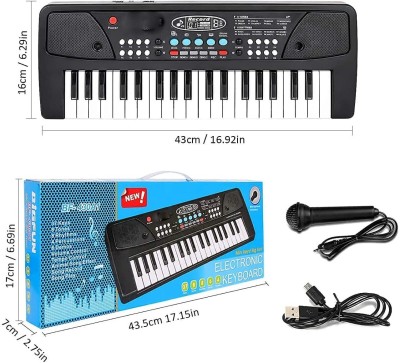 Sai Store Piano Keyboard Toy Kids with Mic Dc Power Option Recording Charger not Included Best Birthday Gift for Boys and Girls Musical Instruments Latest Analog Portable Keyboard(37 Keys)