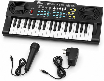 intern Kids Keyboard for Beginners Rechargeable Battery Piano Keyboards with Mic INT-KB-3701 Analog Portable Keyboard(37 Keys)