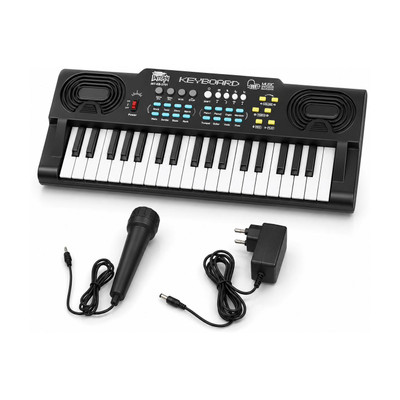 intern Kids Keyboard for Beginners Rechargeable Battery Piano Keyboards with Mic INT-KB-3701 Analog Portable Keyboard(37 Keys)