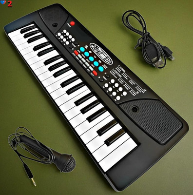 Kid Kraze 37-Key Musical Piano Keyboard with Microphone 430A1 Song Record Feaure_L395(Black)