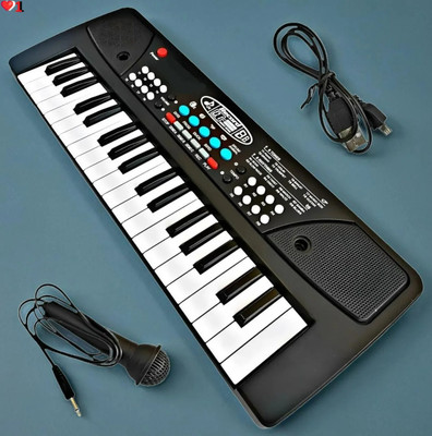 Nilesawar A128 Piano Keyboard with Recording ,Mic & Mobile Charger Best Birthday Gift for Boys and Girls Musical Instruments Latest Analog Analog Portable Keyboard(37 Keys)