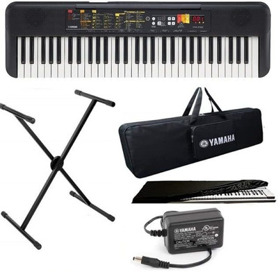 YAMAHA Keyboard Combo with Stand, Dust Cover & Power Adapter PSR F52 Digital Portable Keyboard(61 Keys)