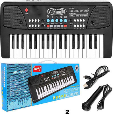 KAVANA 37 Keys Piano Toy with Microphone, USB Power Cable & Sound Recording Function Analog Portable Keyboard Analog Portable Keyboard(37 Keys)