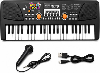 KING TOYZ 49 Keys Piano Keyboard for Kids | Beginners with Mic & Recording Function Analog Digital Piano(49 Keys)