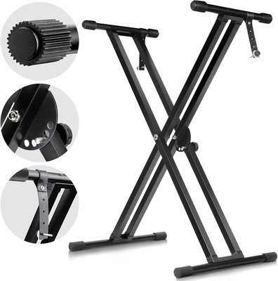 Techtest Adjustable Double Braced X Style Digital Piano Keyboard Stand