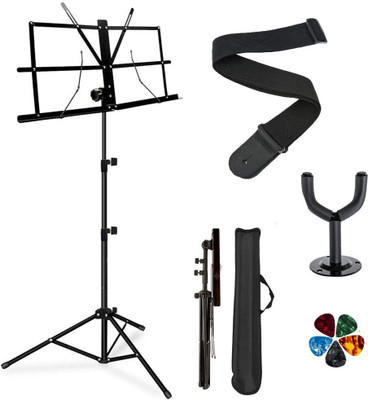 TechBlaze Music Sheet Notation Stand with Guitar Hanger and Guitar Belt Picks Music Stand Notation Stand