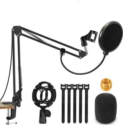 Audio Array AA-06 Mic Boom Arm with Adjustable Suspension Arm Stand,3/8" to 5/8" Screw, Microphone Stand