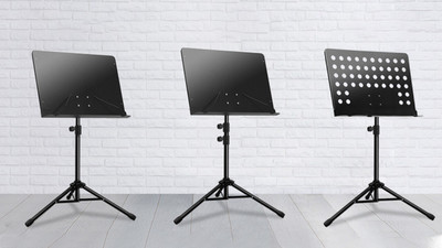 KADENCE Music Stand, Height & Angle Adjustable Orchestral Stand Conductor and Notation Sheet Music Stand
