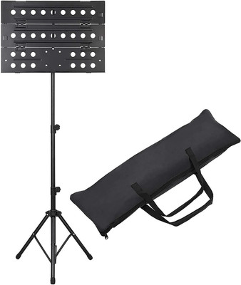 SOUVENIR Sheet Music Stand - Professional Portable Notation Music Stand & Desktop Book Stand Metal Portable Solid Back, Super Sturdy for Laptop Projector Desktop Book Stand (Upgraded Version: more Sturdy and more Portable) Notation Stand