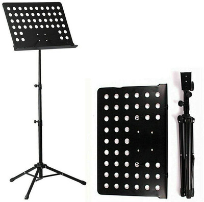 Urban Infotech Heavy Durable Metal Sheet Folding Music Note Stand/Book Stand Professional Collapsible Orchestra Portable and Light weight Suitable for Instrumental Performance Heavy Duty Tripod Notation Stand