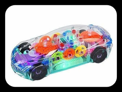 Paramount Gallery 3D Concept Gear Car Toy, Transparent Car, With 360 Degree Rotation-KK254(Multicolor)