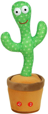 Tinyhugs Dancing Cactus Toy, Musical, USB Rechargeable, Interactive Potted Plant(Multicolor)