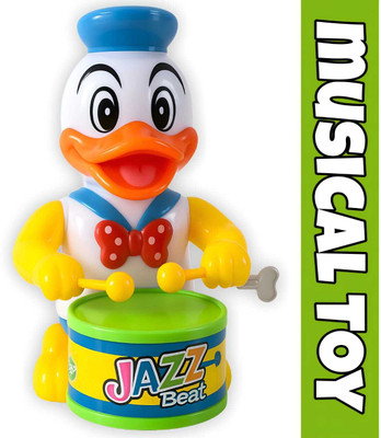 PRV TOYS DUCK-Dancing Musical/Drum Toy,Key Operated.Fun Toy for Kids Rattle(Multicolor)