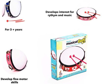 zokato Musical Dafli Junior. Play it with Hand or Sticks(ASSORTED COLOUR)(Multicolor)