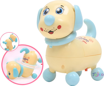 Toyco Crawling & Dancing Cute Pet Dog Toy with Lights & Music for Kids(Multicolor)