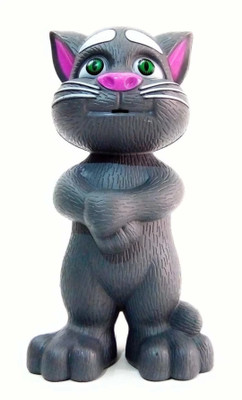 AS TRADERS Talking Tomcat, A Intelligent Tom CAT with Touching, Talking & Voice Feature(Grey)